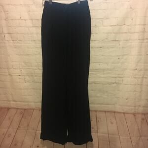 Vintage Iceberg wide leg cuff pants black pinstripe Size 6
